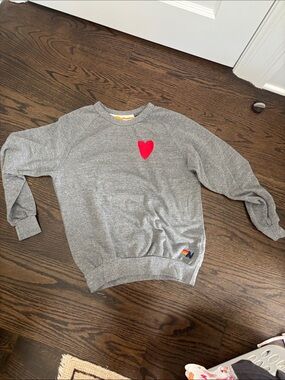 Aviator Nation crewneck sweatshirt with red heart